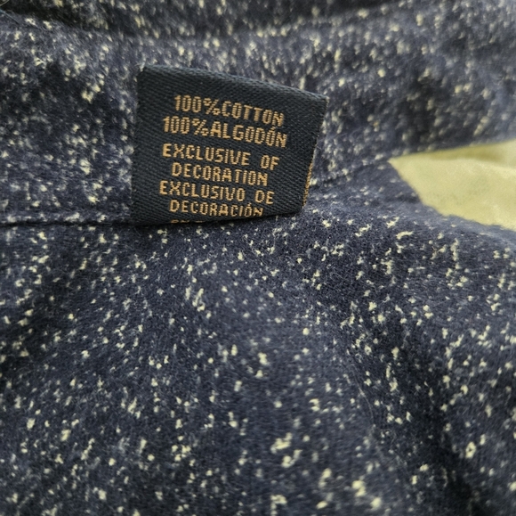 Freedom Foundry Men’s Navy Speckled Cotton Shirt Jacket M Lined Heavy Flannel - Picture 11 of 11